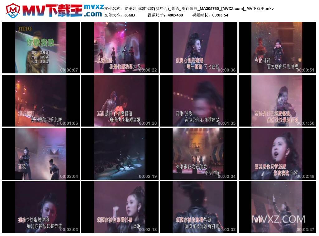 梁雁翎-你歌我歌(演唱会)_粤语_流行歌曲_MA305760